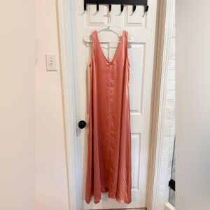 Anthropologie If by Sea Satin Mermaid Maxi Gown